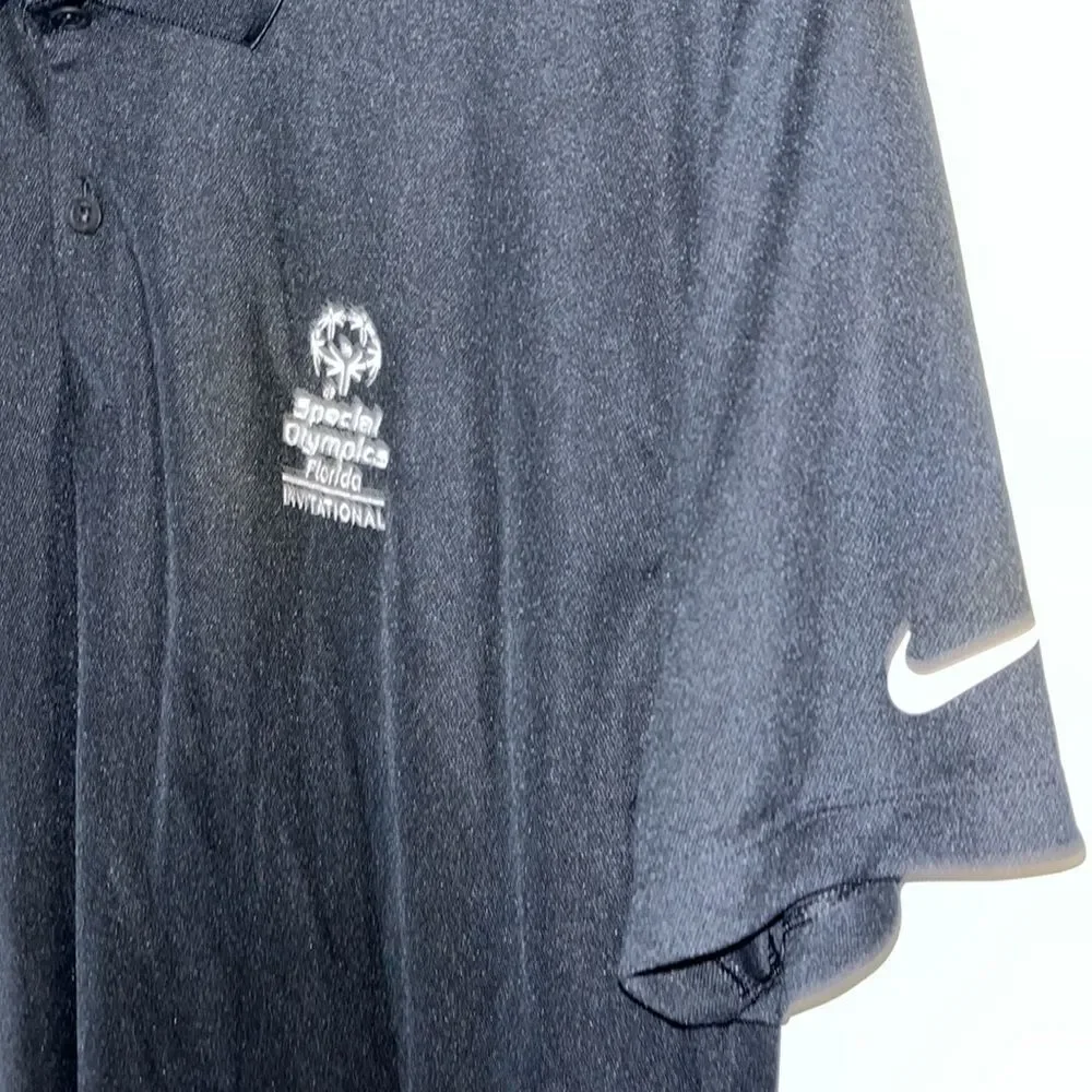 Black Nike Dri-Fit Men’s Special Olympics Golf Short Sleeve Polo Shirt Size L